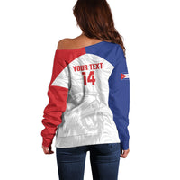 Cuba Football 2026 Custom Off Shoulder Sweater Vamos Los Leones del Caribe
