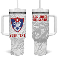 Cuba Football 2026 Custom Tumbler With Handle Vamos Los Leones del Caribe