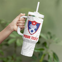 Cuba Football 2026 Custom Tumbler With Handle Vamos Los Leones del Caribe