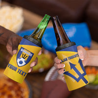 Barbados Football 2026 Custom 4 in 1 Can Cooler Tumbler Go Bajan Tridents