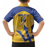 Barbados Football 2026 Custom Kid Hawaiian Shirt Go Bajan Tridents