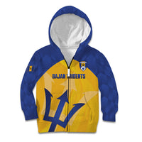 Barbados Football 2026 Custom Kid Hoodie Go Bajan Tridents