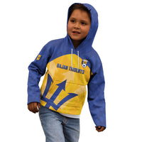 Barbados Football 2026 Custom Kid Hoodie Go Bajan Tridents
