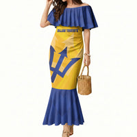 Barbados Football 2026 Custom Mermaid Dress Go Bajan Tridents