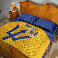 Barbados Football 2026 Custom Quilt Bed Set Go Bajan Tridents