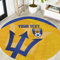Barbados Football 2026 Custom Round Carpet Go Bajan Tridents