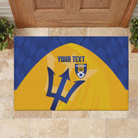 Barbados Football 2026 Custom Rubber Doormat Go Bajan Tridents