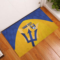 Barbados Football 2026 Custom Rubber Doormat Go Bajan Tridents