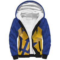 Barbados Football 2026 Custom Sherpa Hoodie Go Bajan Tridents