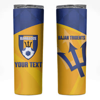 Barbados Football 2026 Custom Skinny Tumbler Go Bajan Tridents