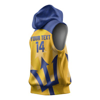 Barbados Football 2026 Custom Sleeveless Hoodie Go Bajan Tridents