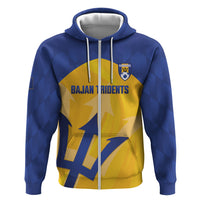 Barbados Football 2026 Custom Zip Hoodie Go Bajan Tridents