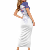 Belize Football 2026 Custom Short Sleeve Bodycon Dress Go Jaguars