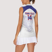 Belize Football 2026 Custom Women Sleeveless Polo Shirt Go Jaguars