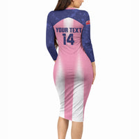 Bermuda Football 2026 Custom Long Sleeve Bodycon Dress Go Gombey Warriors