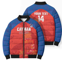 Cayman Islands Football 2026 Custom Bomber Puffer Jacket Sea Turtle Coat Of Arms Style