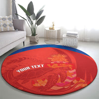 Cayman Islands Football 2026 Custom Round Carpet Sea Turtle Coat Of Arms Style