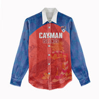 Cayman Islands Football 2026 Custom Women Casual Shirt Sea Turtle Coat Of Arms Style