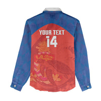 Cayman Islands Football 2026 Custom Women Casual Shirt Sea Turtle Coat Of Arms Style