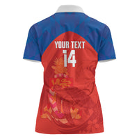 Cayman Islands Football 2026 Custom Women Polo Shirt Sea Turtle Coat Of Arms Style
