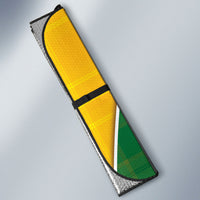 Dominica Football 2026 Custom Auto Sun Shade Sisserou Parrot Madras Pattern