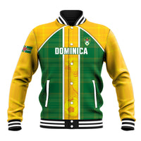 Dominica Football 2026 Custom Baseball Jacket Sisserou Parrot Madras Pattern