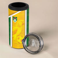 Dominica Football 2026 Custom 4 in 1 Can Cooler Tumbler Sisserou Parrot Madras Pattern