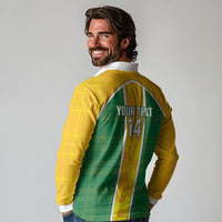 Dominica Football 2026 Custom Long Sleeve Polo Shirt Sisserou Parrot Madras Pattern