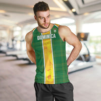 Dominica Football 2026 Custom Men Tank Top Sisserou Parrot Madras Pattern