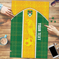 Dominica Football 2026 Custom Puzzle Sisserou Parrot Madras Pattern