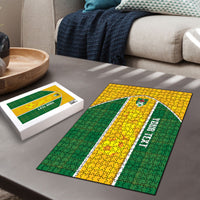 Dominica Football 2026 Custom Puzzle Sisserou Parrot Madras Pattern