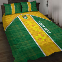 Dominica Football 2026 Custom Quilt Bed Set Sisserou Parrot Madras Pattern