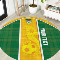 Dominica Football 2026 Custom Round Carpet Sisserou Parrot Madras Pattern