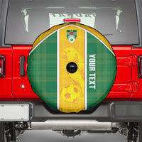 Dominica Football 2026 Custom Spare Tire Cover Sisserou Parrot Madras Pattern