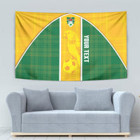 Dominica Football 2026 Custom Tapestry Sisserou Parrot Madras Pattern