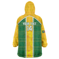 Dominica Football 2026 Custom Wearable Blanket Hoodie Sisserou Parrot Madras Pattern