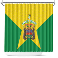 French Guiana Football 2026 Shower Curtain Allez Les Yana Dokos