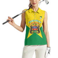 French Guiana Football 2026 Custom Women Sleeveless Polo Shirt Allez Les Yana Dokos