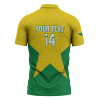 French Guiana Football 2026 Custom Zipper Polo Shirt Allez Les Yana Dokos