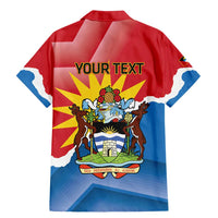 Personalised Antigua and Barbuda Independence Day Family Matching Mermaid Dress and Hawaiian Shirt Fallow Deer With Flag - Wonder Print Shop