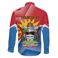 Personalised Antigua and Barbuda Independence Day Family Matching Off Shoulder Short Dress and Hawaiian Shirt Fallow Deer With Flag - Wonder Print Shop