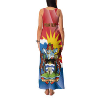Personalised Antigua and Barbuda Independence Day Family Matching Tank Maxi Dress and Hawaiian Shirt Fallow Deer With Flag - Wonder Print Shop