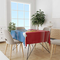 Personalised Antigua and Barbuda Independence Day Tablecloth Fallow Deer With Flag - Wonder Print Shop