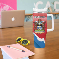 Personalised Antigua and Barbuda Independence Day Tumbler With Handle Fallow Deer With Flag - Wonder Print Shop