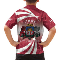 Personalised Latvia Independence Day Hawaiian Shirt Latvija White Wagtail With Map 106th Anniversary - Wonder Print Shop