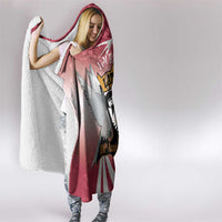 Personalised Latvia Independence Day Hooded Blanket Latvija White Wagtail With Map 106th Anniversary