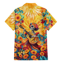 Mexico Day Of The Dead Family Matching Mermaid Dress and Hawaiian Shirt Sugar Skull Girl With Guitar Colorful Vibes - Wonder Print Shop