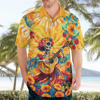Mexico Day Of The Dead Hawaiian Shirt Sugar Skull Girl With Guitar Colorful Vibes - Wonder Print Shop