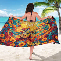 Mexico Day Of The Dead Sarong Sugar Skull Girl With Guitar Colorful Vibes - Wonder Print Shop