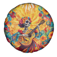 Mexico Day Of The Dead Spare Tire Cover Sugar Skull Girl With Guitar Colorful Vibes - Wonder Print Shop